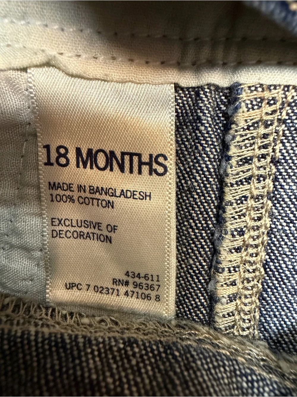 OshKosh B’gosh Heart Embroidered Denim Snap Leg Overalls 18 Months Cotton